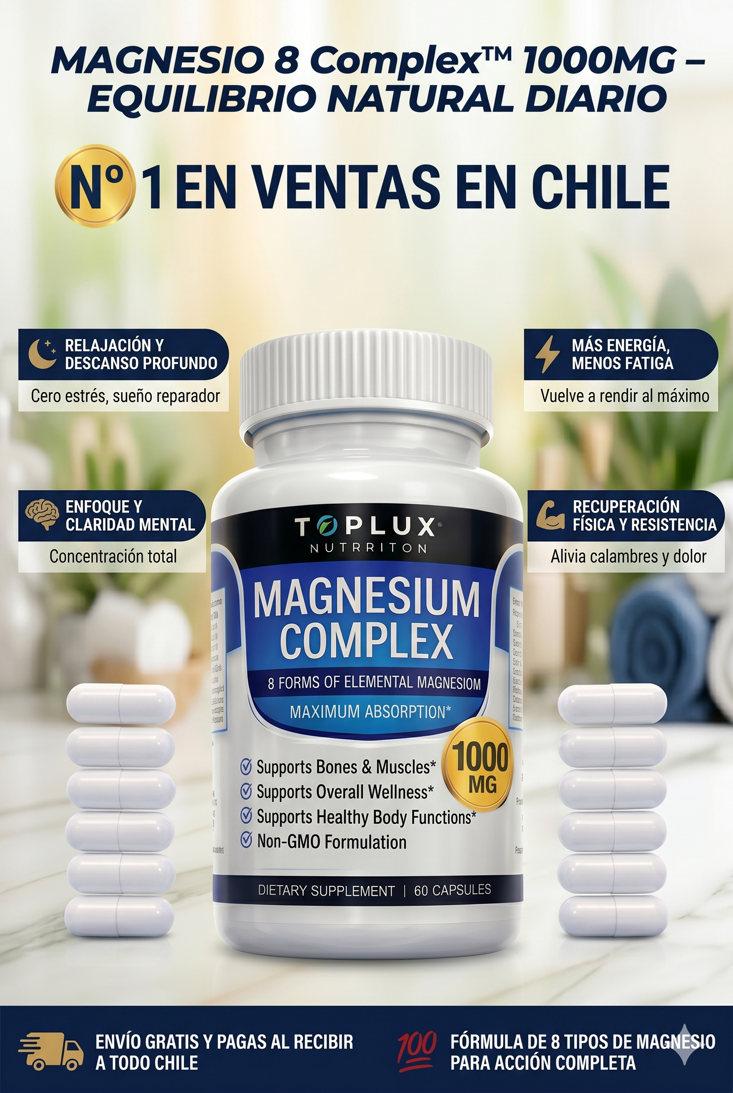 Magnesio 8 Complex™ 1000MG – Equilibrio Natural Diario
